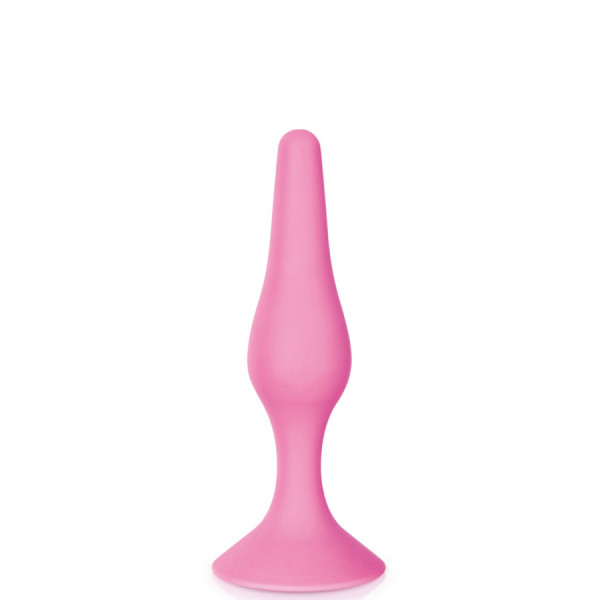Plug anal ventouse rose taille S 